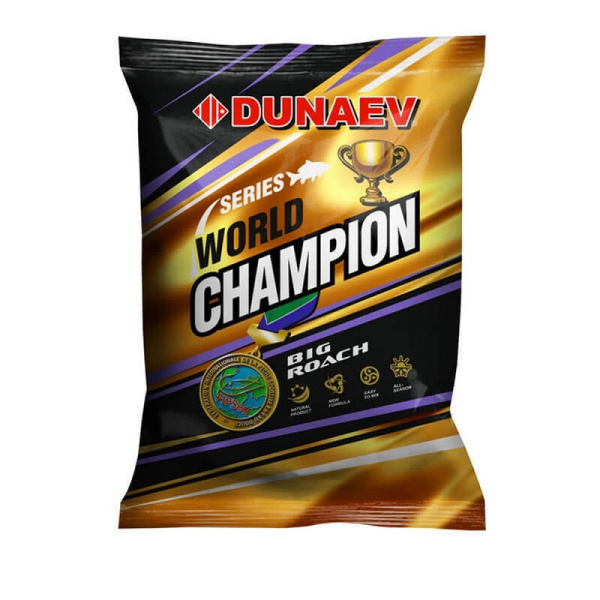 Прикормка фидерная Dunaev World Champion Big Roach 1 кг (Крупная плотва)