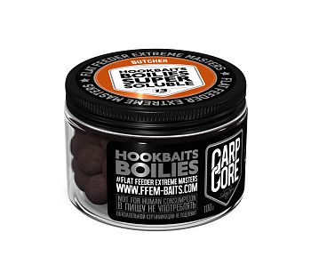 Бойлы пылящие FFEM Baits насадочные Super Soluble Boilies Butcher 13мм 100 г (Кальмар-Клюква) 