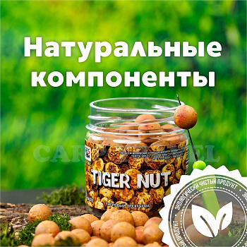 Бойлы тонущие GBS Baits Насадочные Tiger Nut  15мм 132 г (Тигровый Орех) 