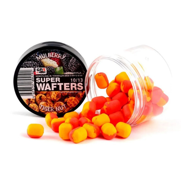 Бойлы нейтральные GBS Baits wafters  Mulberry Tiger Nut 10x13мм  67 г (Шелковица Тигровый орех) 4