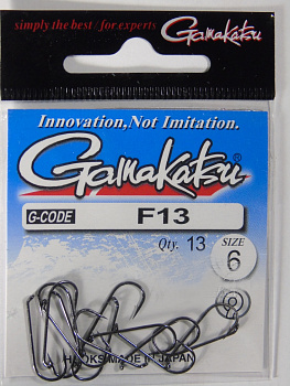 Крючки с колечком Gamakatsu  F-13 Size 6  