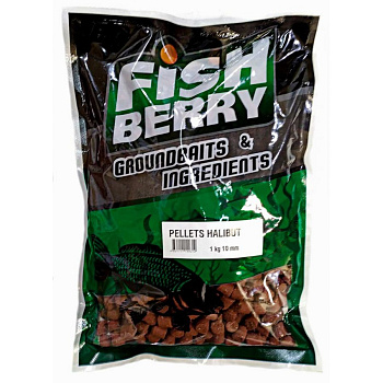 Пеллетс Fishberry медленнорастворимый Halibut 10мм 1 кг (Палтус)   Бордовый