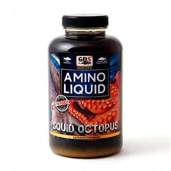 Жидкое питание GBS Baits Amino Liquid Squid Octopus 500 мл (Кальмар Осьминог) 