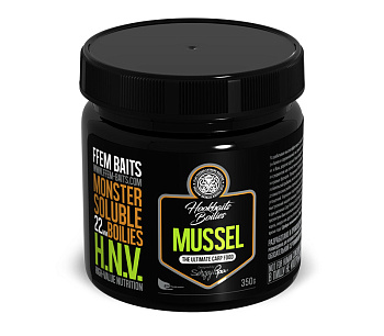Бойлы пылящие FFEM Baits насадочные Monster Soluble Boilies Mussel 22мм 350 г (Мидия) 