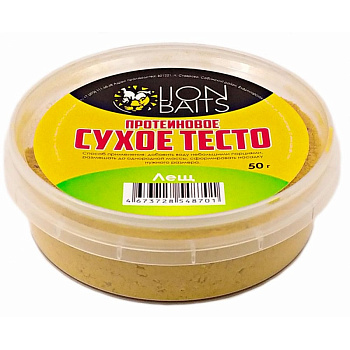 Сухое тесто протеиновое Lion Baits Лещ (Желтая)