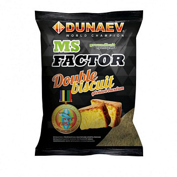 Прикормка фидерная Dunaev MS FACTOR Double biscuit 1 кг (Двоной бисквит) 