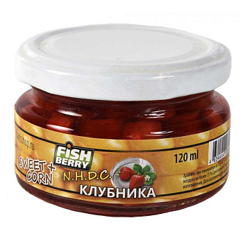 Кукуруза насадочная (стекло) Fishberry  Strawberry 120 г (Клубника) 