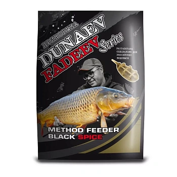 Прикормка методная Dunaev - Fadeev Black Spice 1 кг (Чёрные специи) 