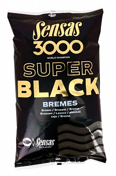Прикормка фидерная Sensas 3000 Super Black Bremes 1 кг (Лещ) 