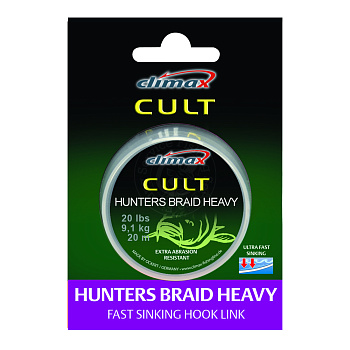 Повод. мат. без оболочки Climax Cult Heavy Hunters Braid  20м 20lb/ (Silt) 