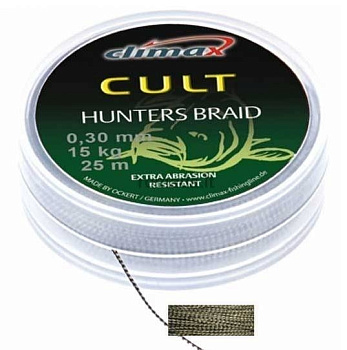 Повод. мат. без оболочки Climax CULT Hunters Braid  20м 25lb/0,25мм (Silt) 