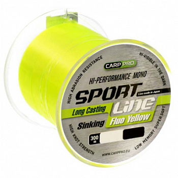 Леска Carp Pro Sport Line Fluo Yellow  1000м 5,1кг/0,265мм (Желтая) 