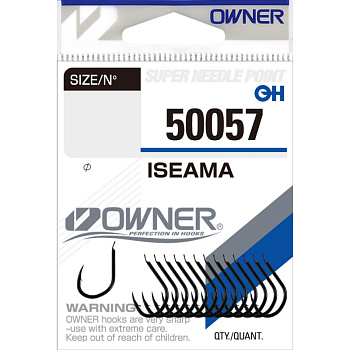 Крючки с лопаткой Owner ISEAMA black 50057 Size 10  