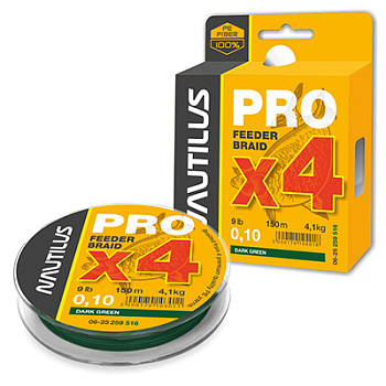 Плетеный шнур Nautilus Pro Feeder Braid  150м 6,8кг/0,14мм (Тёмно-зеленый ) 